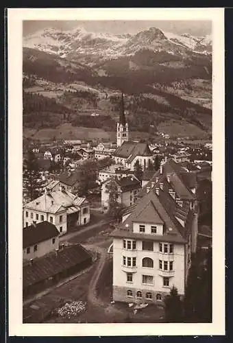 AK Hofgastein, Ortsansicht mit neuem Militär-Kurhaus