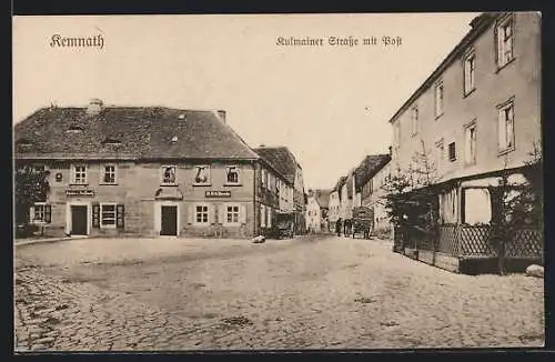 AK Kemnath, Rulmainer Strasse mit Post