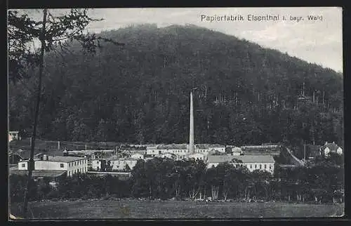 AK Elsenthal /Bay., Papierfabrik aus der Vogelschau