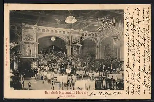 AK Harburg, Bahnhofs-Restaurant, Innenansicht