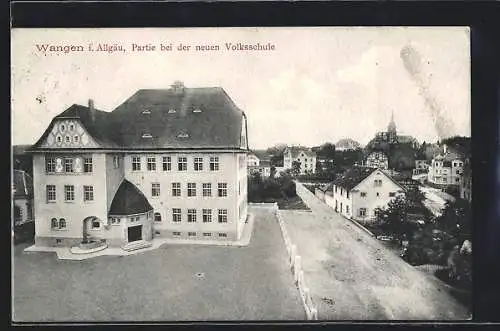 AK Wangen i. Allgäu, Partie bei der neuen Volksschule