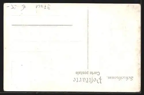 AK Schweinfurt, Musiker und Humorist Franz G. Weigand mit Gitarre, Gruss vom Concert