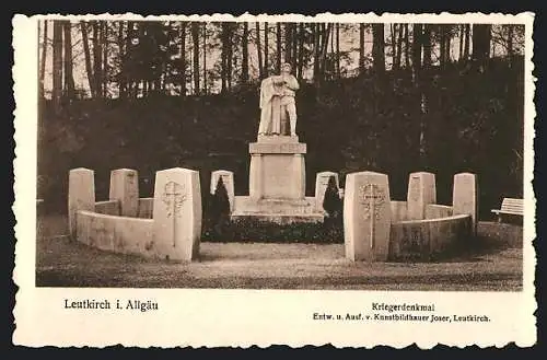 AK Leutkirch /Allgäu, Das Kriegerdenkmal