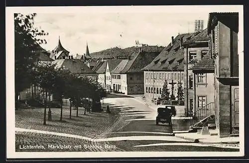 AK Lichtenfels, Marktplatz mit Schloss Banz