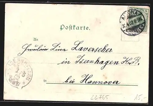 AK Hamburg-Altona, Neues Rathaus mit Reiterdenkmal