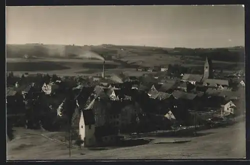 AK Obergünzburg, Ortsansicht aus der Vogelschau