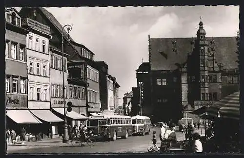 AK Schweinfurt am Main, Marktplatz mit Rathaus