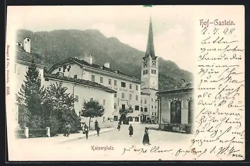 AK Hofgastein, Partie am Kaiserplatz mit Blick zur Kirche