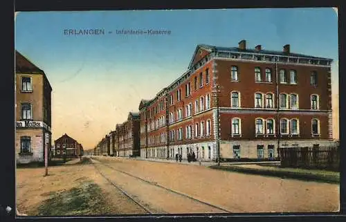 AK Erlangen, Infanterie-Kaserne und Gasthaus Moltke