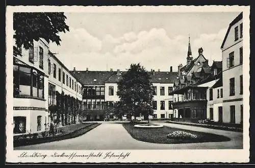 AK Flensburg, Diakonissenanstalt, Hofansicht