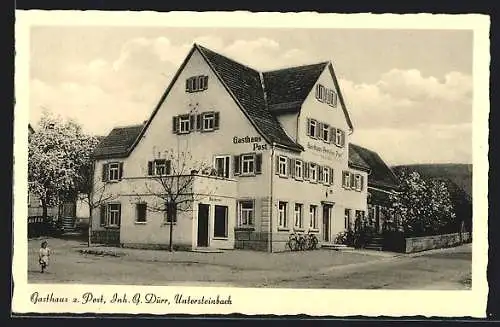 AK Untersteinbach, Gasthaus z. Post, Inh. G. Dürr