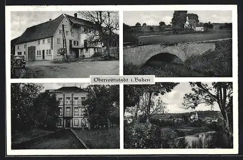 AK Oberwittstadt i. Baden, Gasthof Badischer Hof, Ortsansicht