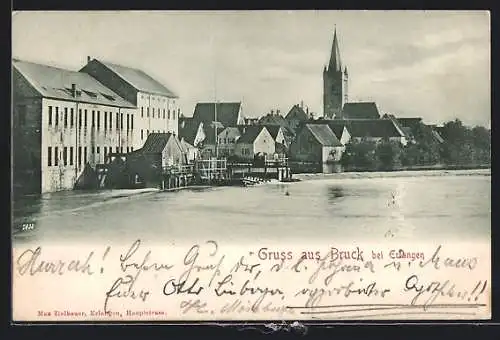 AK Bruck, Teilansicht mit Kirche