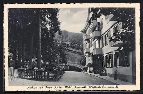 AK Herrenalb /Württemb. Schwarzwald, Kurhaus und Hospiz Grüner Wald