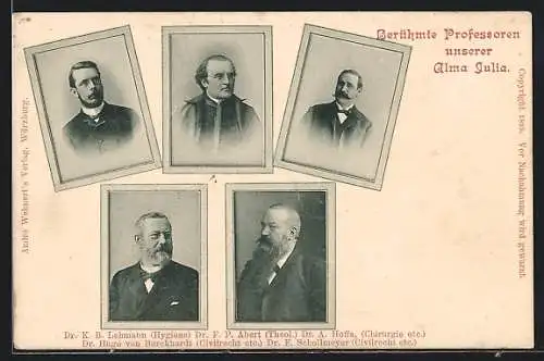 AK Würzburg, Berühmte Professoren der Alma Julia, Dr. A. Hoffa (Chirurgie etc.), Dr. Hugo von Burckhardt (Civilrecht)