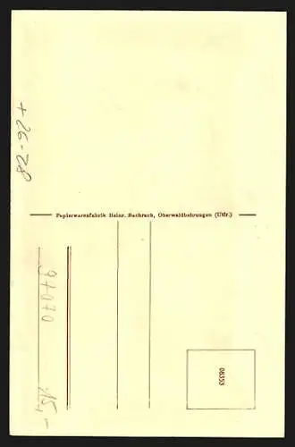 Steindruck-AK Würzburg, Strassenpartie mit dem Rathaus