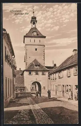 AK Uffenheim, Strassenpartie am Ansbacher Tor