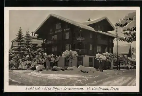 AK Zweisimmen, Parkhotel Mon Bijou, Propr. H. Kaufmann