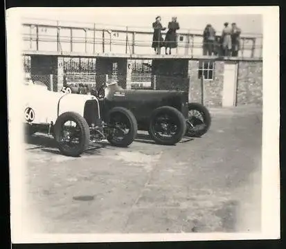 Fotografie Auto Rennwagen Sunbeam und Opel