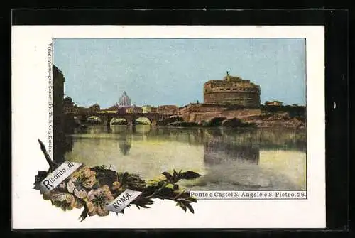 AK Rom, Ponte e Castel Sant`Angelo e S. pietro