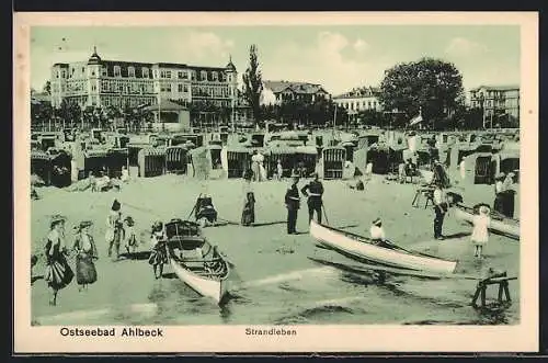 AK Ahlbeck, Ostseebad, Strandleben