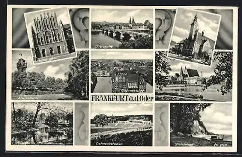 AK Frankfurt, Rathaus, Ostmarkstation, Kleist-Turm