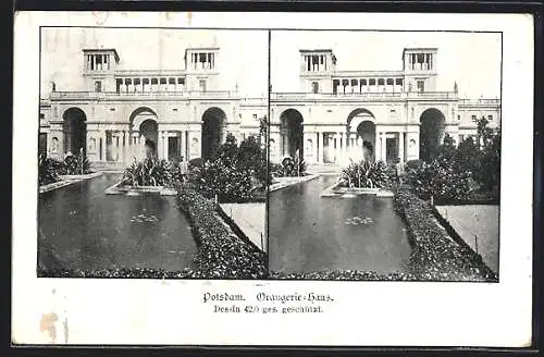 Stereo-AK Potsdam, Orangerie-Haus