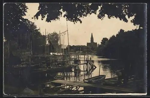 Foto-AK Brandenburg /Havel, Blick zum Dom