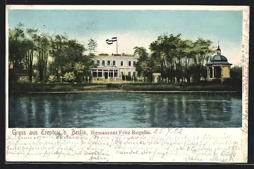 AK Treptow b. Berlin, Restaurant Fritz Regelin