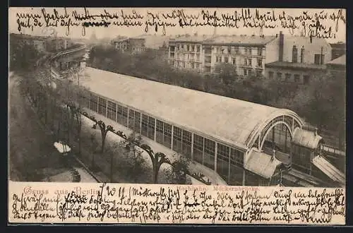 AK Berlin-Kreuzberg, Hochbahnstation Möckernbrücke