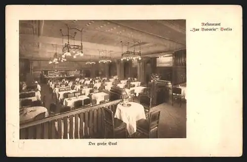 AK Berlin, Friedrichstrasse 180, Restaurant Zur Bavaria, der grosse Saal