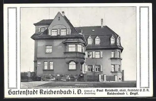 AK Reichenbach i. V., Villa Paul Reinhold, akad. Architekt