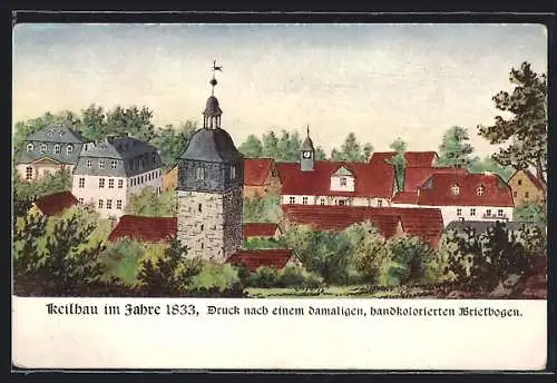 Künstler-AK Rudolstadt, Keilbau im Jahre 1833