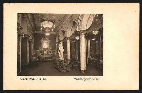 AK Berlin, Central-Hotel, Wintergarten-Bar