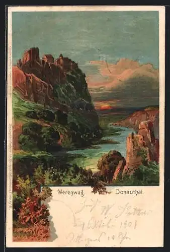 Lithographie Werenwag, Donauthal