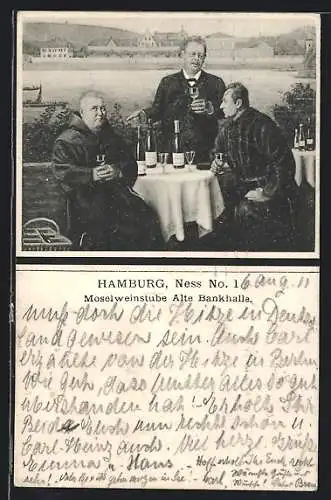 AK Hamburg, Restaurant Moselweinstube Alte Bankhalle
