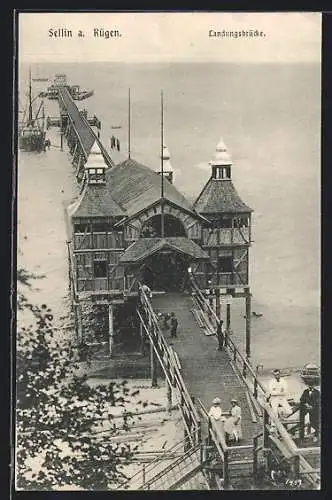 AK Sellin a. Rügen, Landungsbrücke aus der Vogelschau