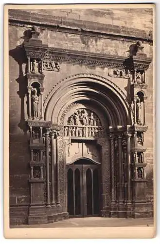 Fotografie Frith's Series, Ansicht Basel, Seitenportal des Münster um 1880