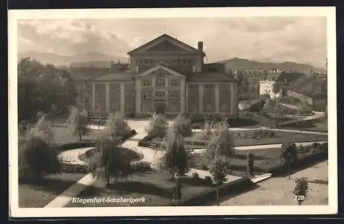 AK Klagenfurt, Der Schubertpark aus der Vogelschau