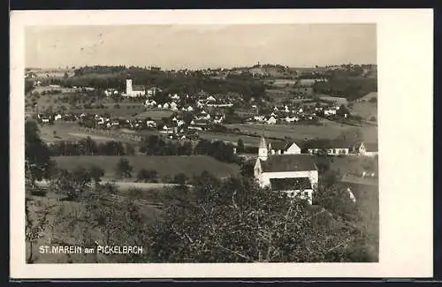 AK St. Marein am Pickelbach, Totalansicht aus der Vogelschau