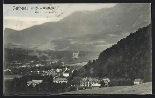 AK Reichenau, Teilansicht mit Villa Wartholz