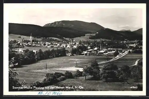 AK Piesting /N.-Oe., Ortsansicht mit der Hohen Wand