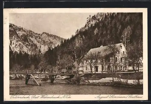 AK Wienerbruck, Trübenbach, Blick auf August Sommerer`s Gasthaus