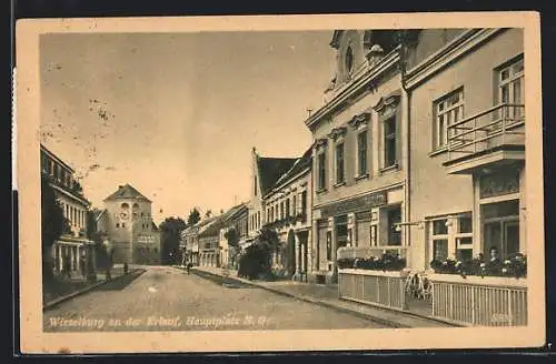 AK Wieselburg /Erlauf, Hauptplatz mit Rathaus / Postamt