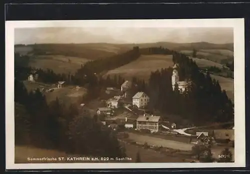 AK St. Kathrein a. H., Gesamtansicht aus der Vogelschau