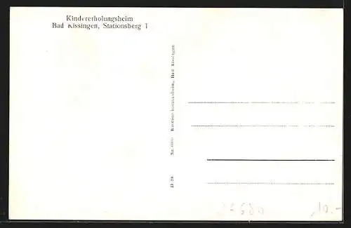 AK Bad Kissingen, Belebte Szene im Kindererholungsheim