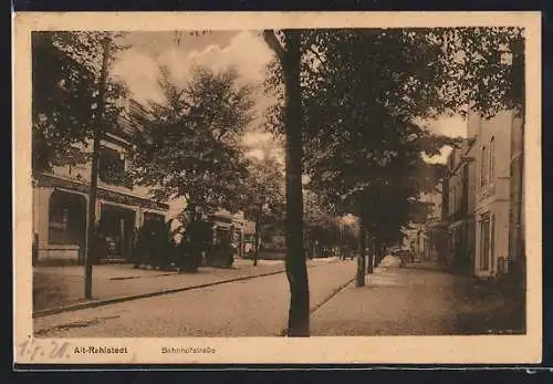 AK Hamburg-Rahlstedt, Blick in die Bahnhofstrasse