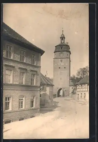 Foto-AK Main Bernheim, Blick auf das Tor