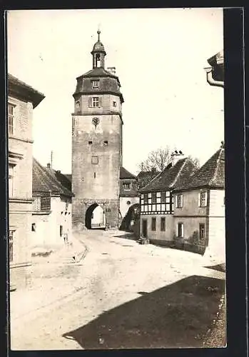 Foto-AK Mainbernheim, Das Obere Tor