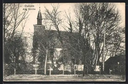 AK Dahlem, Blick auf die alte Kirche